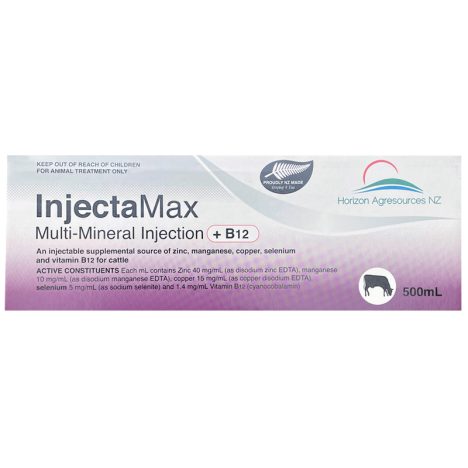 InjectaMax Multi Mineral Injection +B12 for Cattle